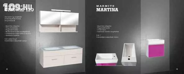 Tboss fürdőszoba bútor Cristal120 és Martina